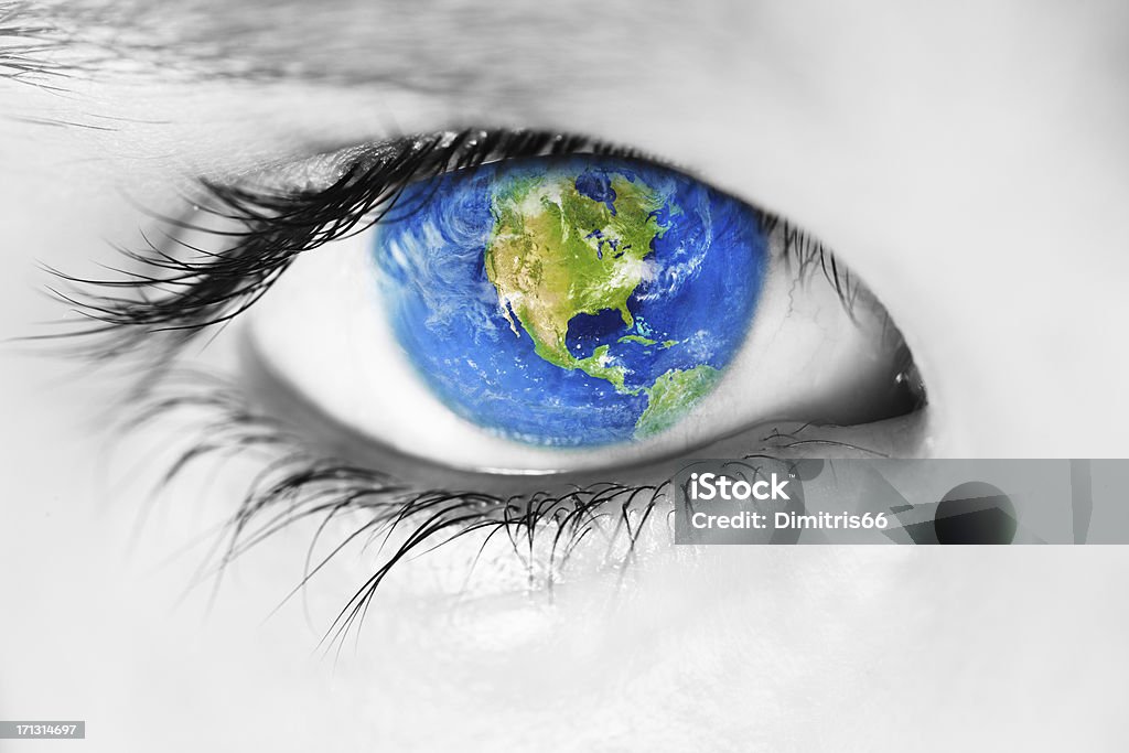 EUA nos olhos - Foto de stock de Globo terrestre royalty-free