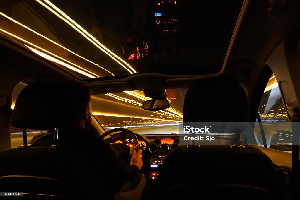 Fahren in der Nacht - Lizenzfrei Drive - Sportbegriff Stock-Foto