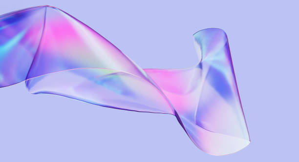 istock 3d liquid glass multicolored gradient abstract background. 3d rendering holographic spectrum plastic texture material 1713149020