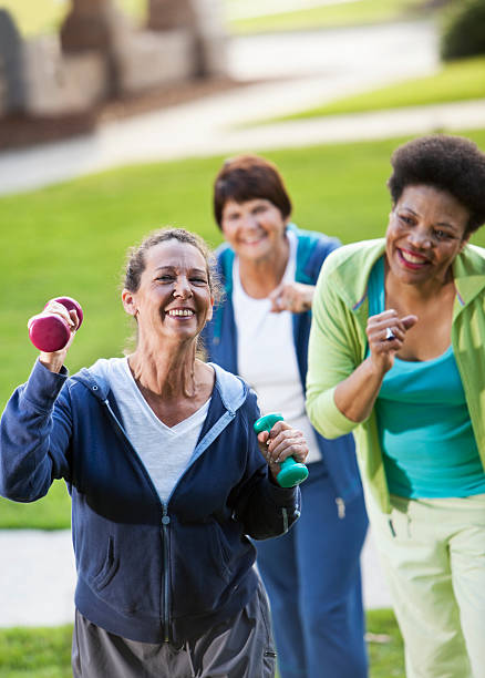 istock Mature women exercising outdoors 171314972