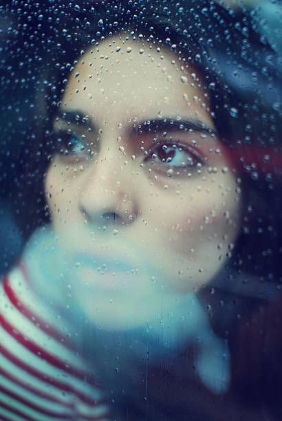 Cтоковое фото Подросток мышление дождя