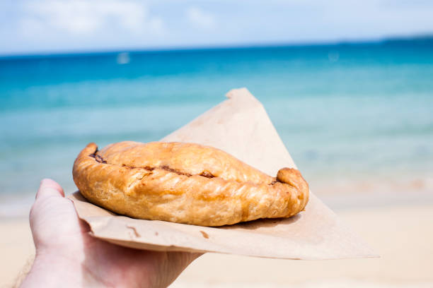 Cornish Pasty at the Beach in St Ives Cornwall