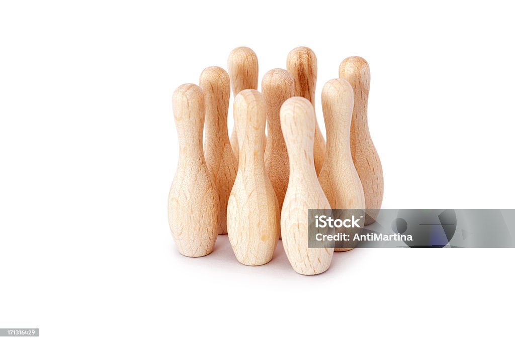 Debout bowling pins - Photo de En bois libre de droits