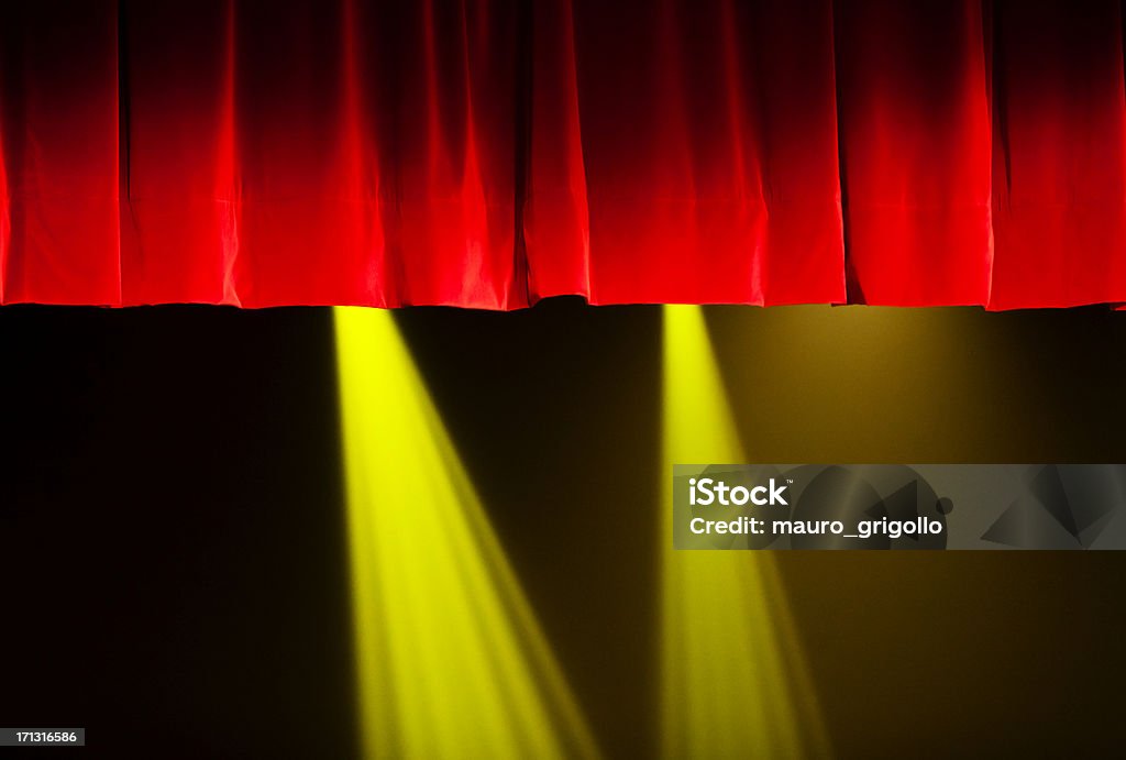Luzes do palco - Foto de stock de Amarelo royalty-free