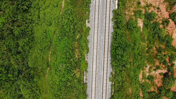 istock Drone photograph of Railway 1713169178
