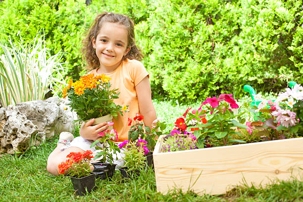 istock Little girl gardening. 171317690