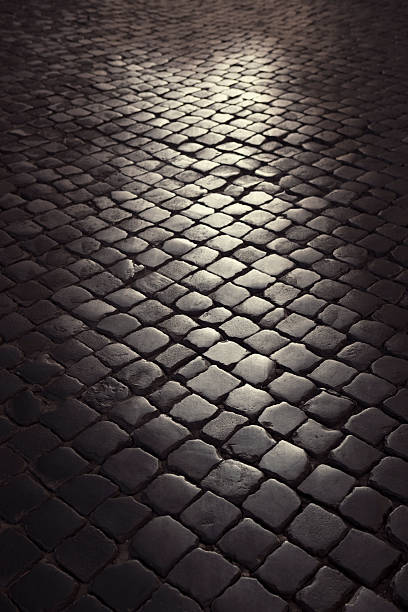 istock Roman cobblestone grunge texture background, Rome Italy 171317722