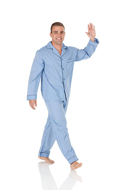 istock Man in nightdress waving his hand 171317915