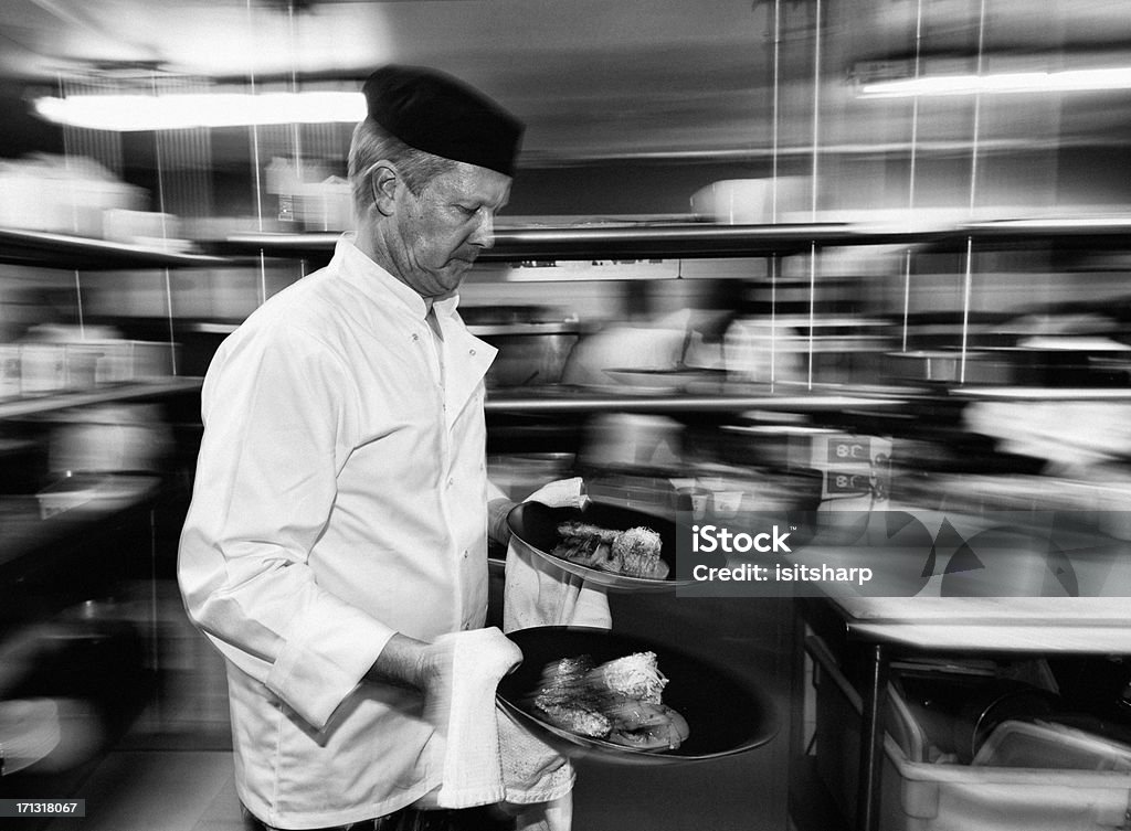Chef de cuisine - Photo de Image en noir et blanc libre de droits