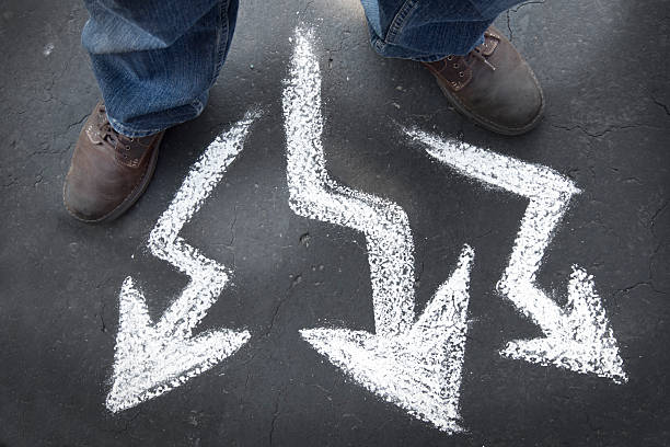 istock Which way to go - crooked paths and choice 171318119