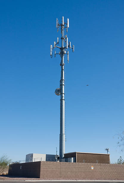 cellular tower with base sowthwest USA stock photo