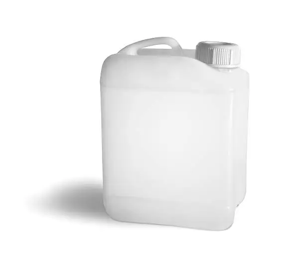 "20 liter white plastic can ideal for fuel, water or any liquid. The original size file includes clipping-path."