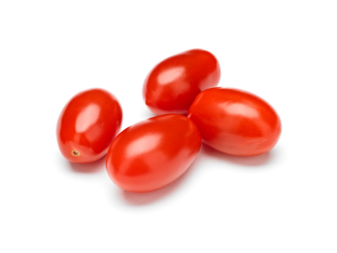 Grape Tomato on White Background.