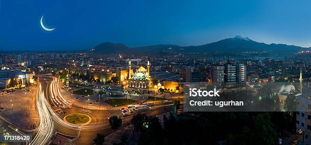 Night Skyline View Of Kayseri Turkey Stock Photo - Download Image Now - City, Kayseri, Türkiye - Country