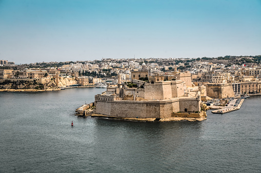 Fort St. Angelo In Old Town Of Valletta, Malta