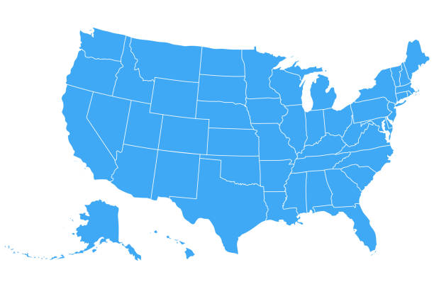 USA map in green color. Vector illustration in HD very easy to make edits. usa stock illustrations