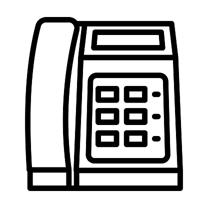 Telephone icon in vector. Logotype