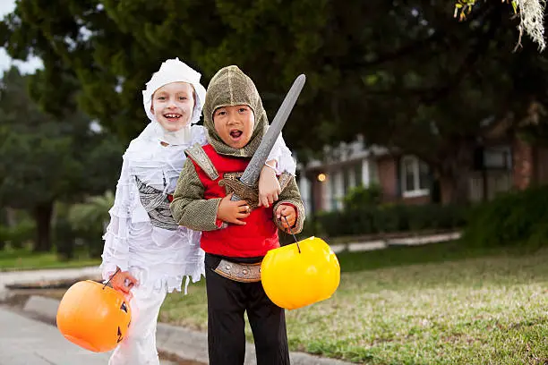 Photo of Children in halloween costumes