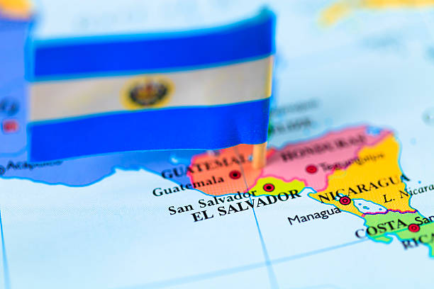 istock Map and flag of El Salvador 171319628