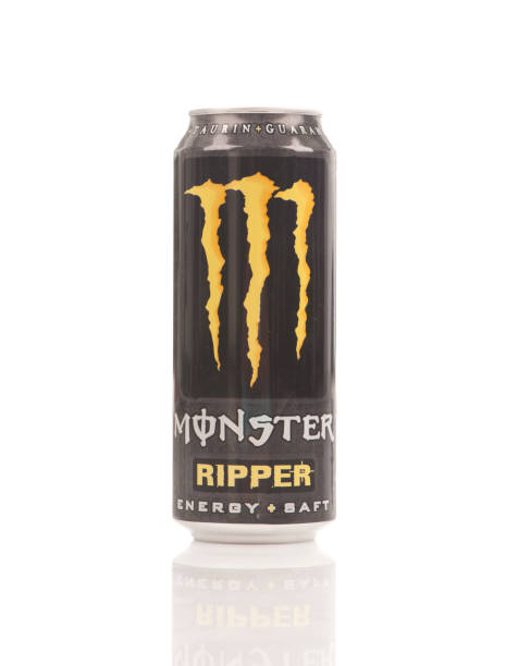 Monster Ripper Energy Drink can "Belgrade, Serbia - July 1st, 2012: Monster Ripper Energy Drink 16 OZ ( 473ml ) can. Monster energy drink brand is owned by Monster Beverage Company." monster energy stock pictures, royalty-free photos & images