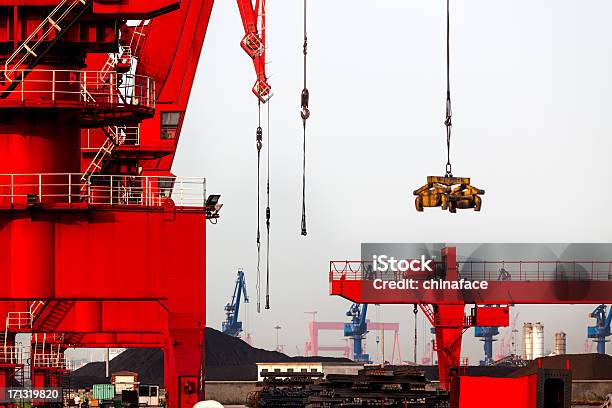 Harbor Crane Stock Photo - Download Image Now - Back Lit, Business, Clear Sky