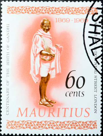 Mahatma GandhiFeatured on a Stamp from Mauritius