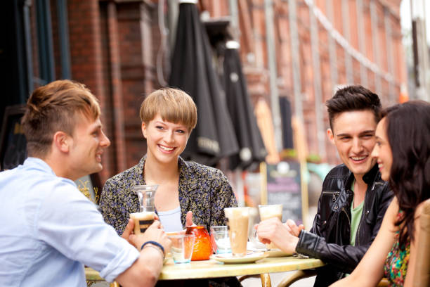 istock Beautiful blonde taking a coffee with friends 171320714