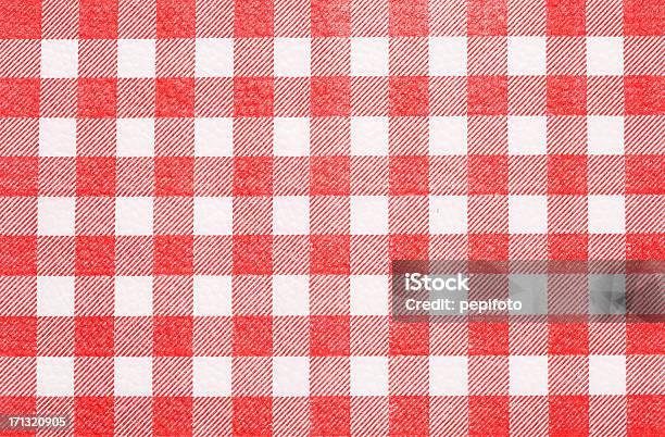 Textured Stock Photo - Download Image Now - Tablecloth, Checked Pattern, Red