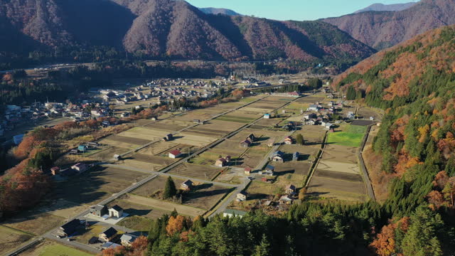 Shirakawago village during the autumn season