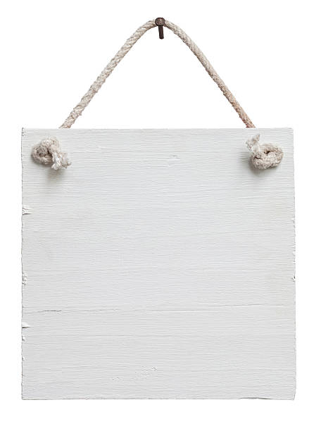 istock Old weathered white wood signboard. 171321444
