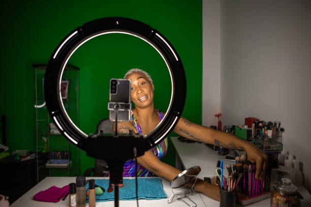 istock Diverse adult sister doing make-up classes at home 1713217215