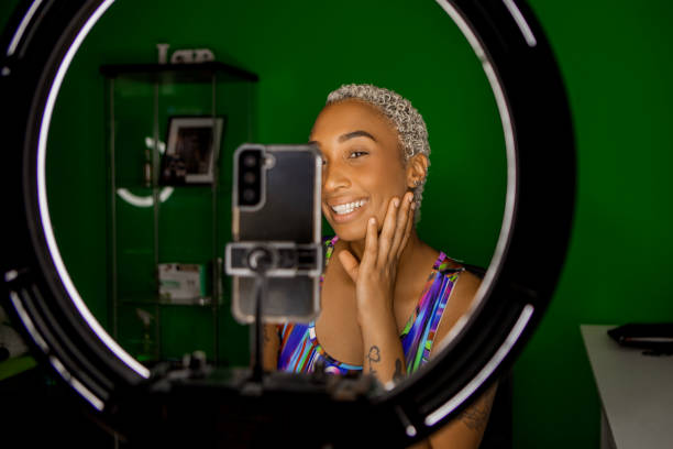 istock Diverse adult sister doing make-up classes at home 1713217742