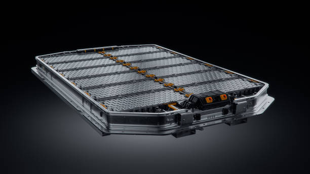 istock Generic EV Battery Pack Isolated on Black Background. Lithium-ion High-voltage Battery for Electric Vehicle or Hybrid Car. High Capacity Battery for Automotive Industry 1713223249