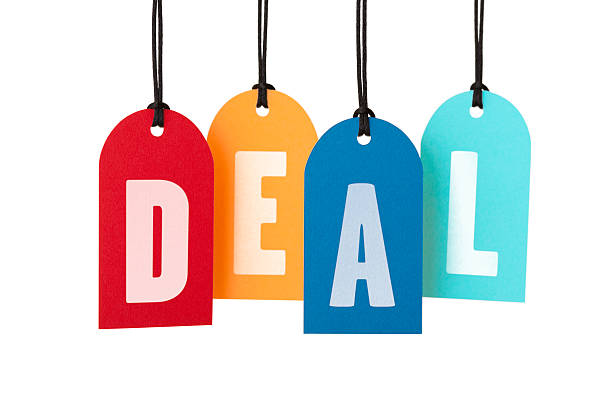 istock DEAL hanging from price tags 171322353