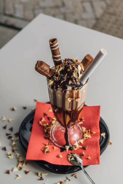 istock Chocolate Milkshake, served in an old-fashioned glass 1713225065