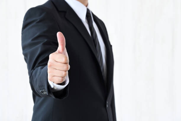 ビジネス男、親指アップ - 納得 ストックフォトと画像