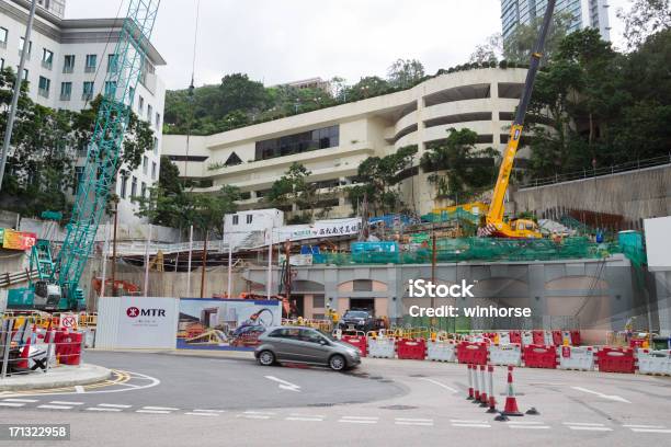 Mtr South Island Linea Cantiere Di Costruzione A Hong Kong - Fotografie stock e altre immagini di Admiralty District