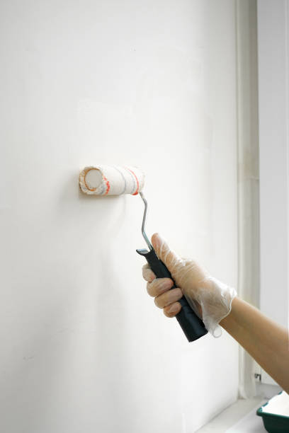 istock woman painter paints walls with roller close-up of hands 1713232108