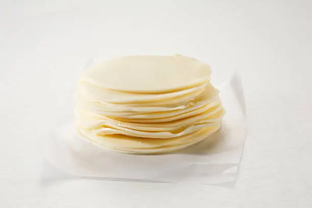 Photo of Shoot into of provolone cheese on stainless