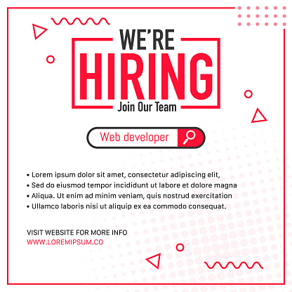 We are hiring banner template, job vacancy advertising