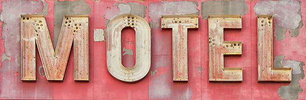 Old Weathered Motel Neon Sign