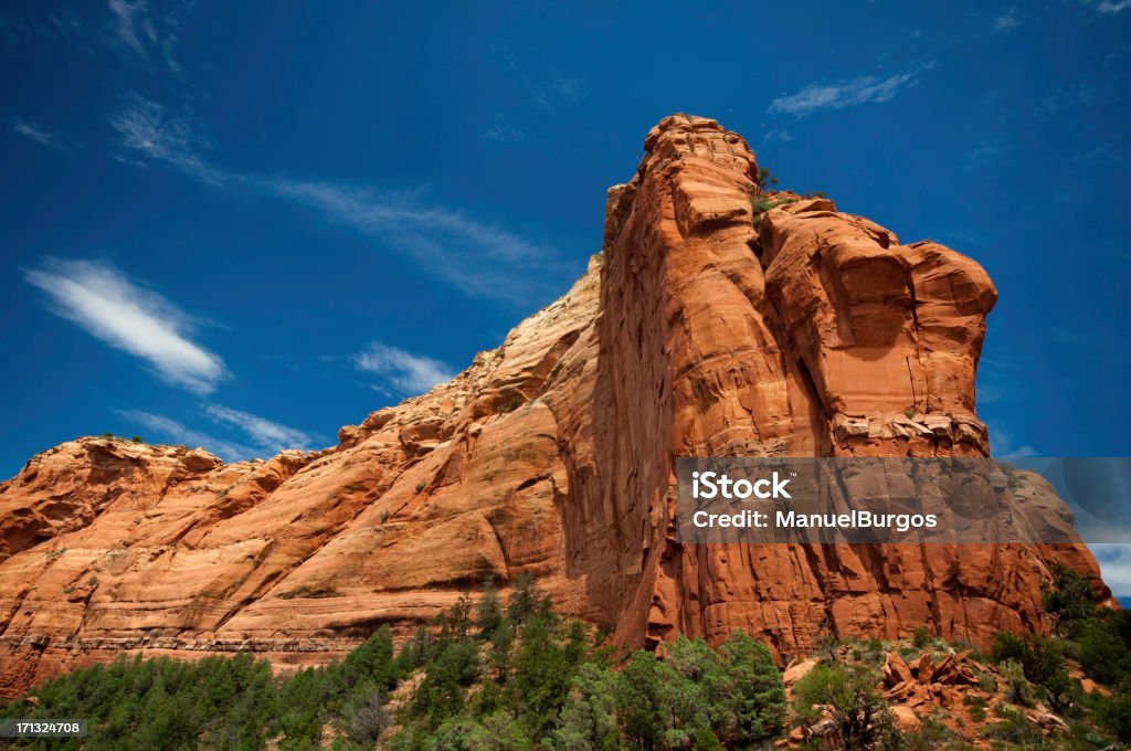 Red Rock "Wide angle image of a huge red rock in Sedona, Arizona." Arizona Stock Photo