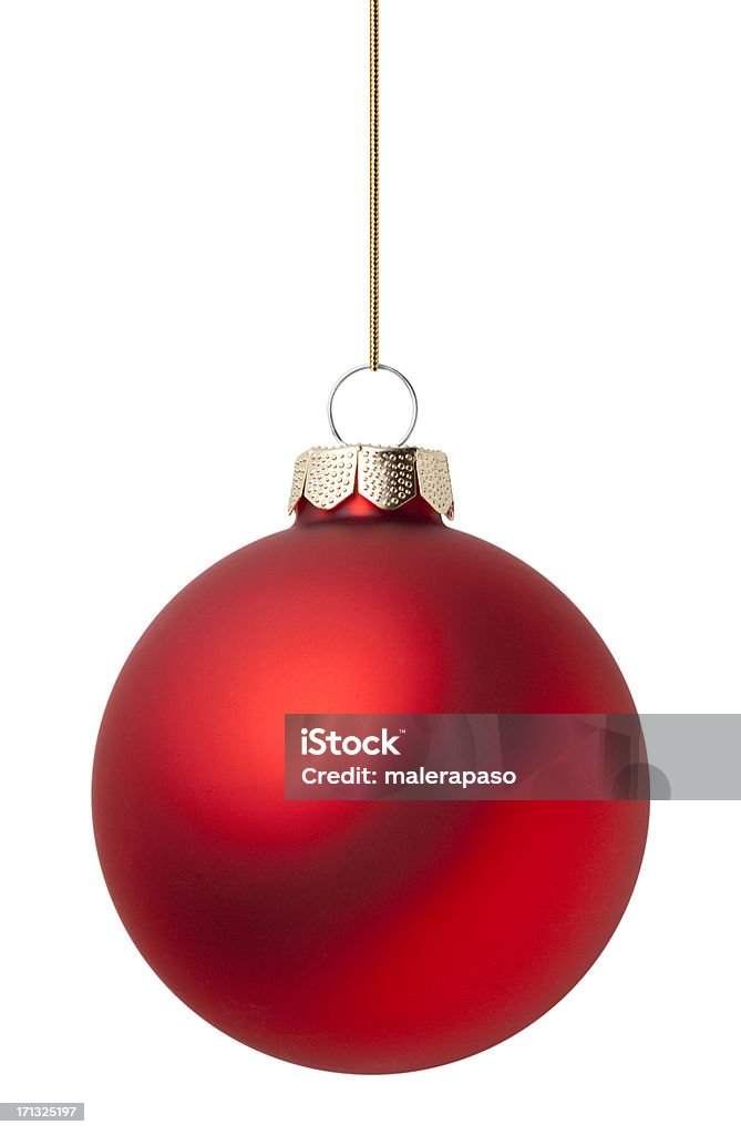Red Christmas ball - Lizenzfrei Christbaumkugel Stock-Foto