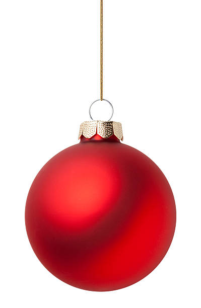 красный рождественский бал - christmas ball стоковые фото и изображения
