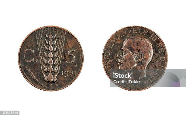 Fünf Centesimomünze Italien 1921 Stockfoto und mehr Bilder von 1921 - 1921, Altertümlich, Antiquität
