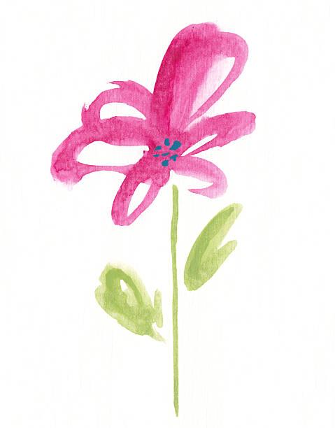 Watercolour Flower stock photo