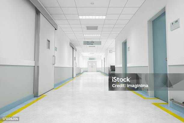 Ospedale Piano Interno - Fotografie stock e altre immagini di Ospedale - Ospedale, Corridoio - Caratteristica di una costruzione, Evento catastrofico