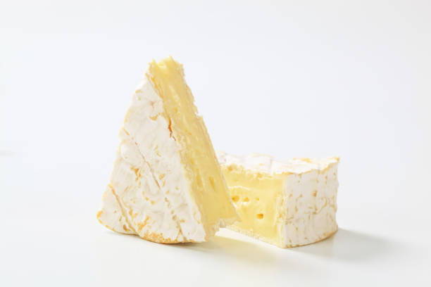 istock Two wedges of ripe Camembert cheese 171327406