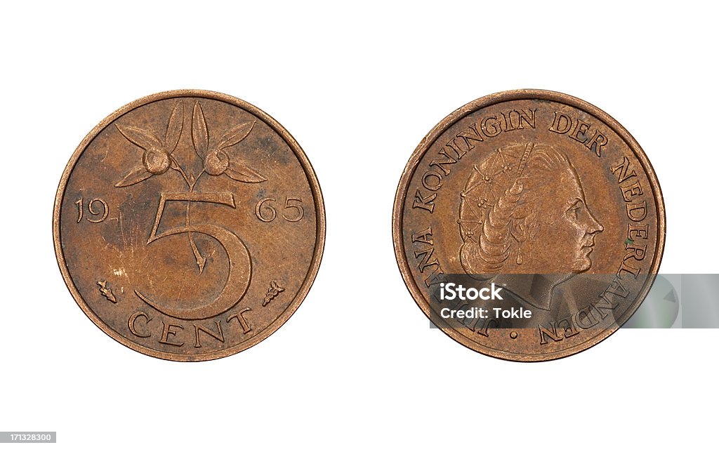 5-Cent-Münze, Niederlande, 1965 - Lizenzfrei Niederlande Stock-Foto