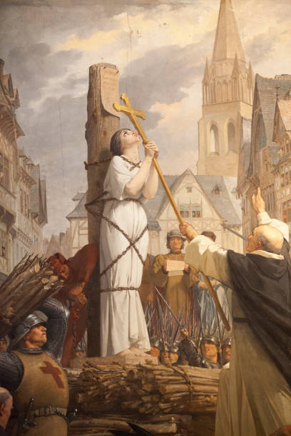 istock Joan on the stake at the Old Market in Rouen 1713286451